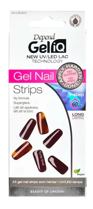 Depend Gel iQ Nail Strips Turtle Shell – 24 stk. v:7660700 Depend Gel iQ Nail Strips Turtle Shell – 24 stk. v:7660700