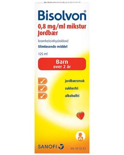 Bisolvon 0,8 mg/ml mikstur jordbær 125 ml v:7648129