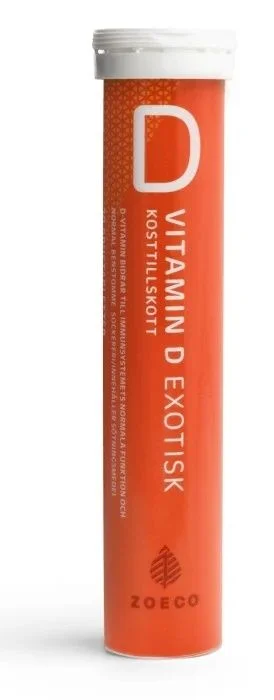 Zoeco Vitamin D eksotisk 20 brusetabletter v:3294862 Zoeco Vitamin D eksotisk 20 brusetabletter v:3294862