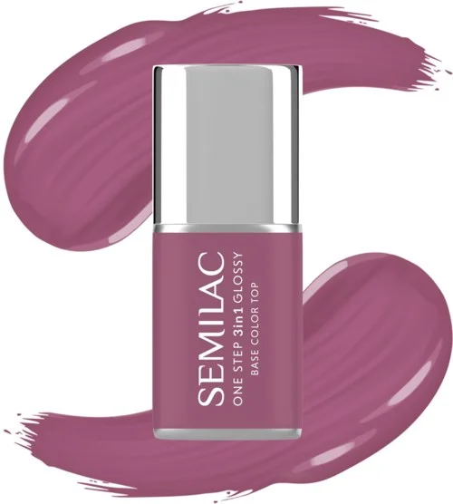SEMILAC UV Gel Polish One Step 3in1 Glossy S205 Purple Beige v:7803010
