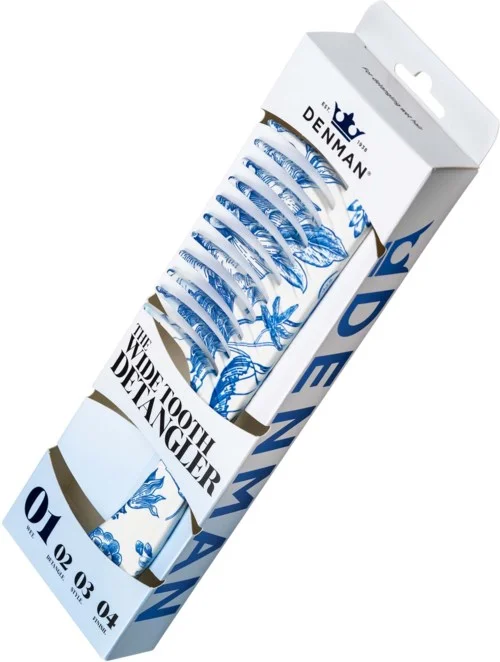 Denman Deluxe D28 Wide Tooth Detangling Comb Blue Belle v:8404381