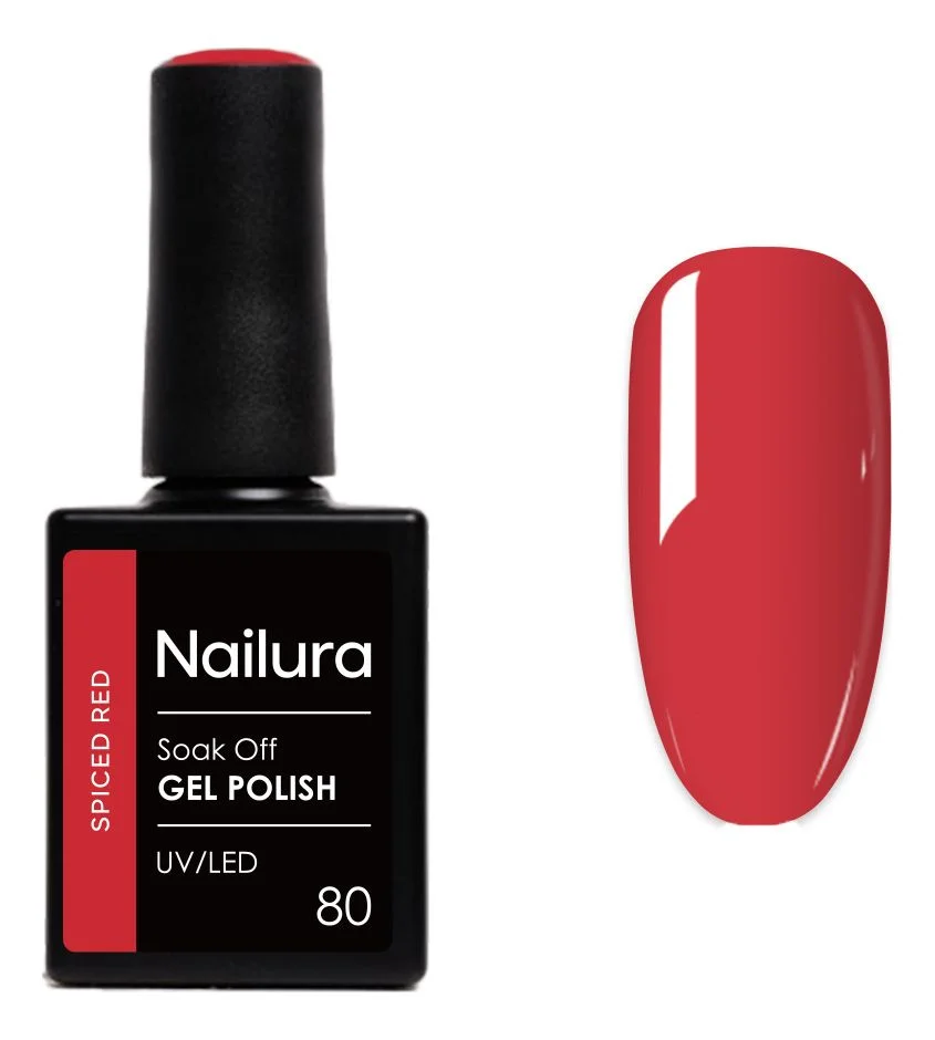 Nailura Gel Polish 80 - Spiced Red - 10 ml. v:9469299