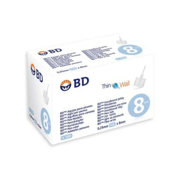 BD penkanyle 8 mm x 0,25 mm (31G) – 100 stk v:1720573
