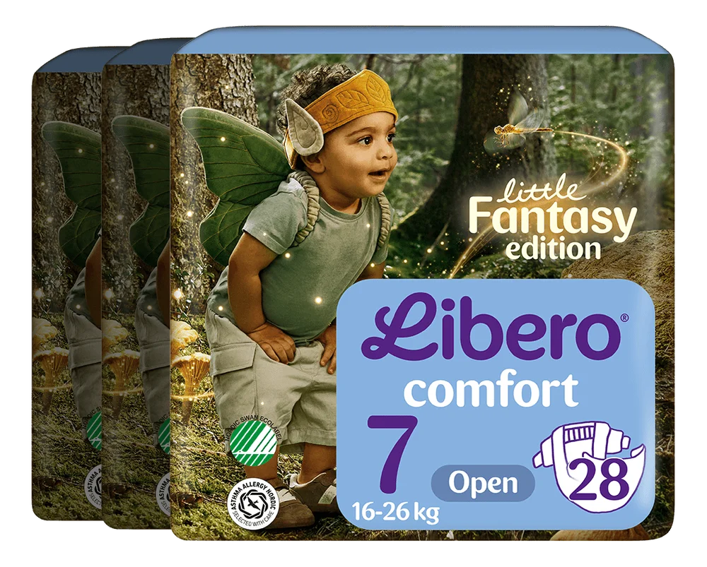 Libero Comfort 7 Åpen Bleie – 3 x 28 stk. v:3688841