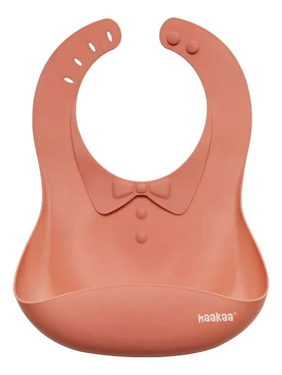 Haakaa Silicone Baby Bib – Rust – 1 stk. v:7564343