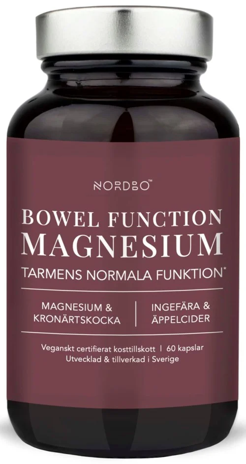 Nordbo Bowel Function Magnesium 60 stk v:4125452 Nordbo Bowel Function Magnesium 60 stk v:4125452