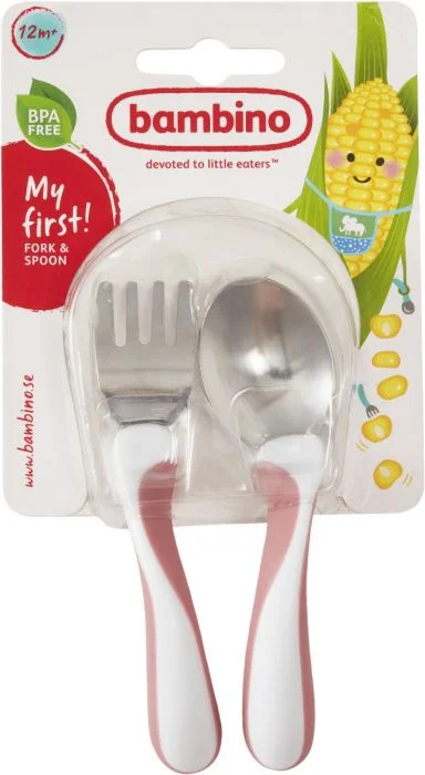 Bambino My First Spoon And Fork bestikksett kirsebærrød 1 sett v:1889993
