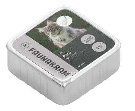 Faunakram pate til katt m. oksekjøtt og yoghurt topping – 100 g. v:1247043