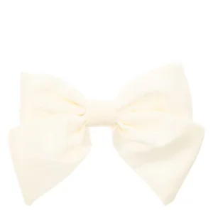 DARK Satin Bow Hair Clip Off White v:9988339 DARK Satin Bow Hair Clip Off White v:9988339