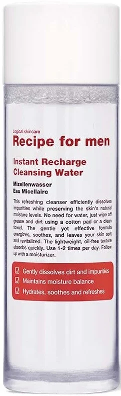 Recipe for men Instant Recharge Cleansing Water 100 ml v:9230989