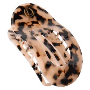 Lenoites Eco-Friendly Flat Hair Clip Nude Leopard 1pcs v:9977960