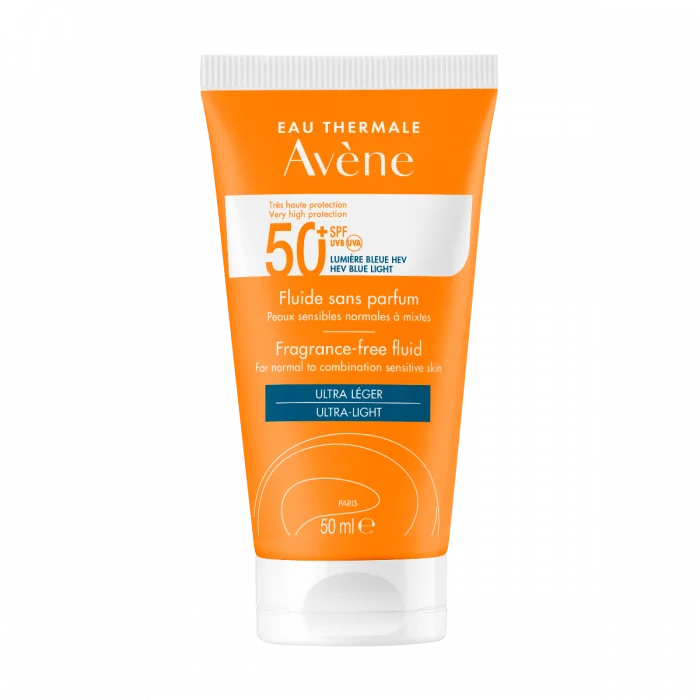 Avène Sun Fluid 50+ solkrem ansikt 50 ml v:7556556