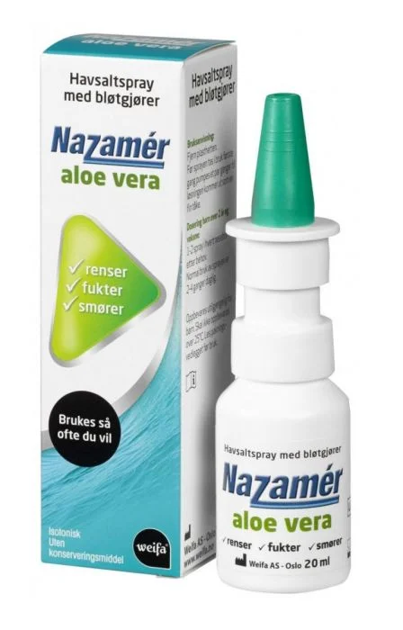Nazamér Saltvannsspray Aloe Vera 20ml v:1057891 Nazamér Saltvannsspray Aloe Vera 20ml v:1057891
