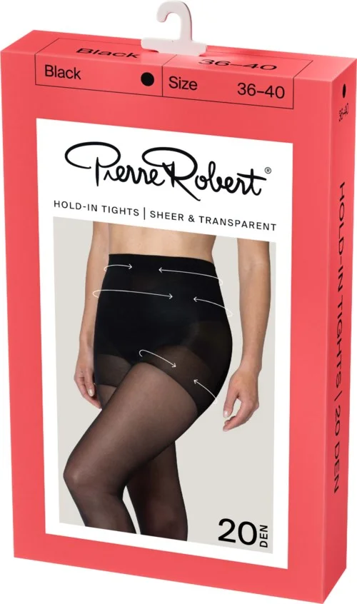 Pierre Robert Hold-In-Tights Sheer & Transparent 20 DEN Black 40-44 v:4567478