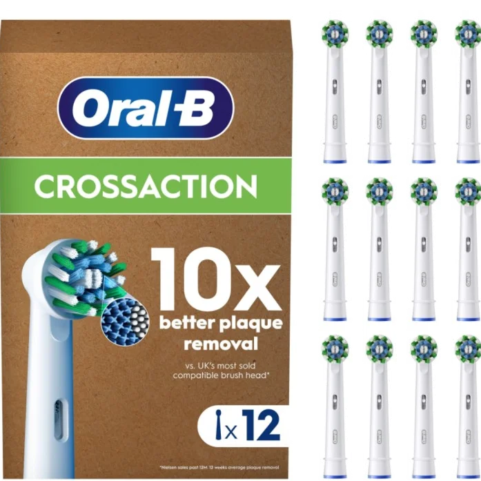 Oral-B Cross Action børstehoder 12 stk v:1417224