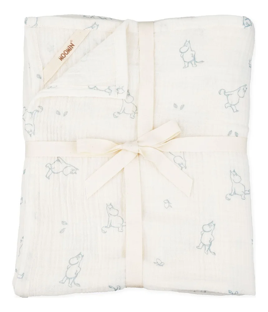 Moomin Mummitrollene - Muslinteppe - Blå - 1 stk. v:9144972