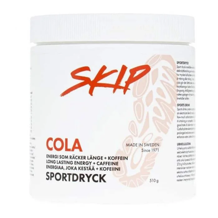 SKIP Sportsdrikk Colasmak med koffein 510g v:4154858 SKIP Sportsdrikk Colasmak med koffein 510g v:4154858