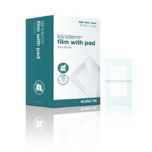 Kliniderm Film Steril med sårpute 10×20 cm – 50 stk. v:3525049