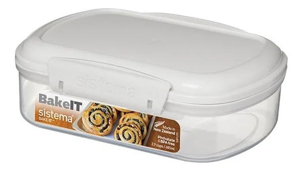 Sistema BAKE IT Oppbevaringsboks hvit – 685 ml. v:2500265 Sistema BAKE IT Oppbevaringsboks hvit – 685 ml. v:2500265