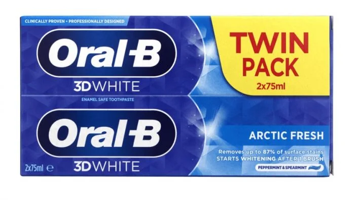 Oral-B 3D White Arctic Fresh Tannkrem 2 x 75 ml v:7806549