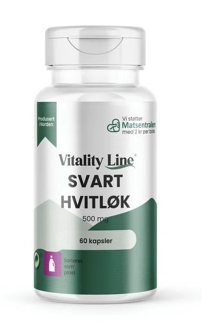 Vitality Line Svart Hvitløk 500 Mg 60 Kapsler v:1832087 Vitality Line Svart Hvitløk 500 Mg 60 Kapsler v:1832087