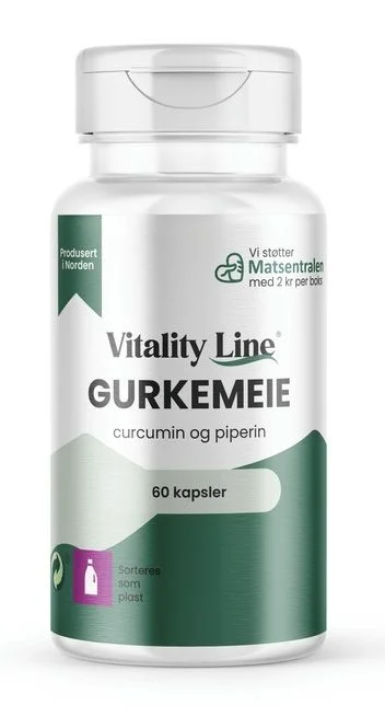 Vitality Line Gurkemeie 600 Mg 60 Kapsler v:4153931 Vitality Line Gurkemeie 600 Mg 60 Kapsler v:4153931