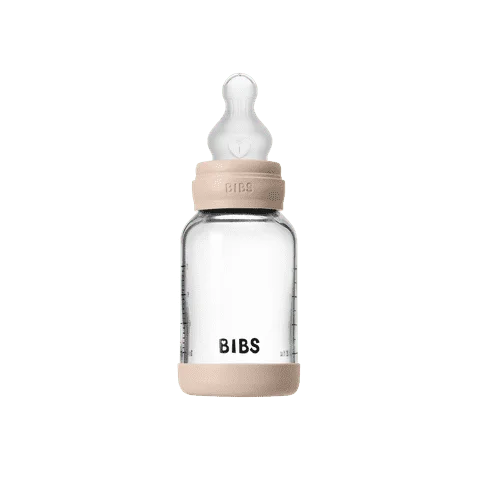 BIBS Glass Baby Bottle Round Silicone 1 pack 120 ml Slow Flow Blush v:2696344 BIBS Glass Baby Bottle Round Silicone 1 pack 120 ml Slow Flow Blush v:2696344