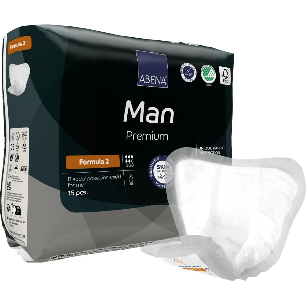 Man Formula 2 Inkontinensbeskyttelse med teip | 15 stk v:6541891