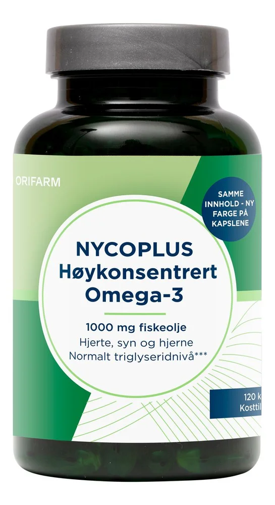 Nycoplus høykonsentrert omega-3 kapsler 1000mg- 120 stk v:9275009