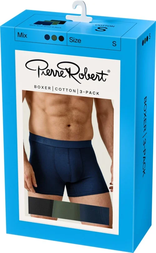 Pierre Robert Cotton Boxer Men X3 Navy, Army Green & Black XXL v:8086311