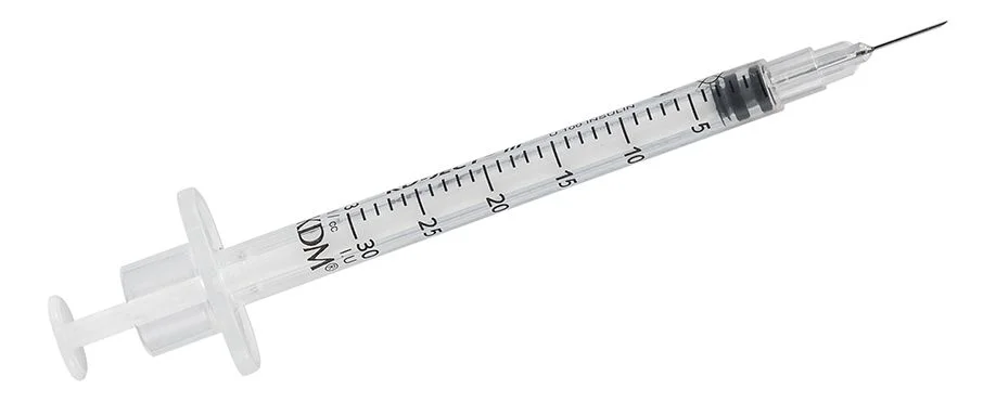 KD-Ject III sprøyte m. kanyle 0,3ml 30Gx5/16″ 0,3x8mm steril – 100 stk. v:3894259