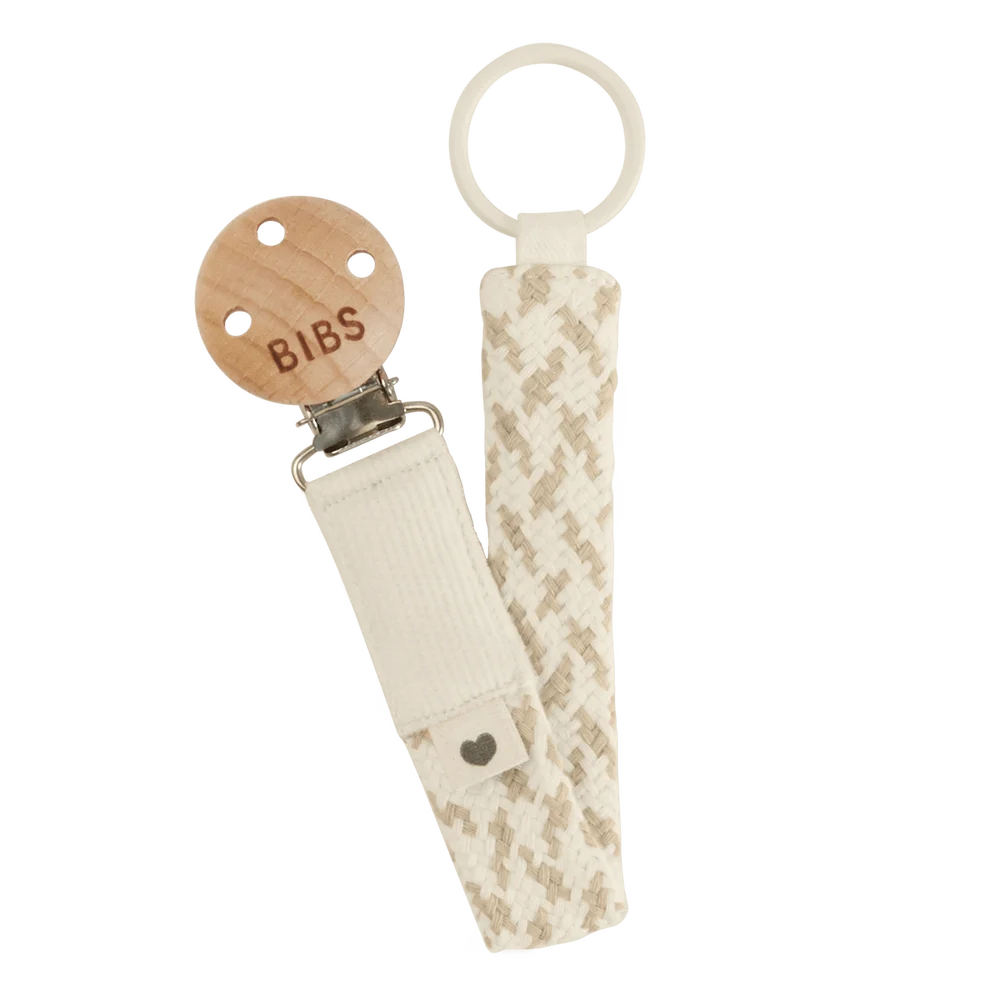 BIBS Pacifier Braid - Ivory/Vanilla v:2304607