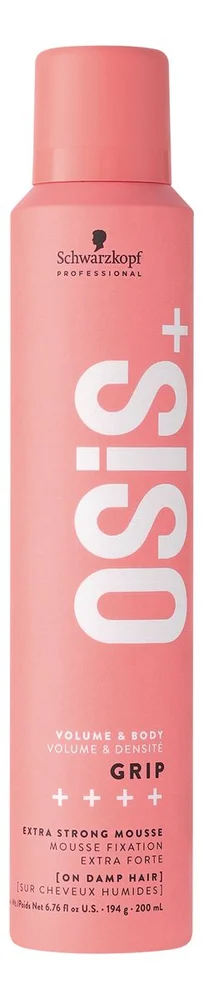 Schwarzkopf OSIS+ Grip Extra Strong Mousse – 200 ml. v:4709279 Schwarzkopf OSIS+ Grip Extra Strong Mousse – 200 ml. v:4709279
