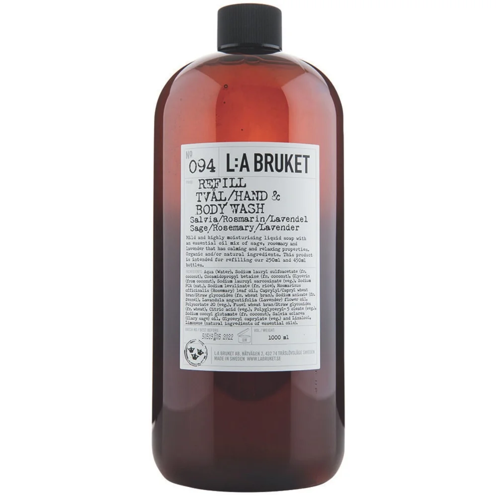 094 Hand & Body Wash Sage and Rosemary and Lavender, 1000ml Refill v:7855675