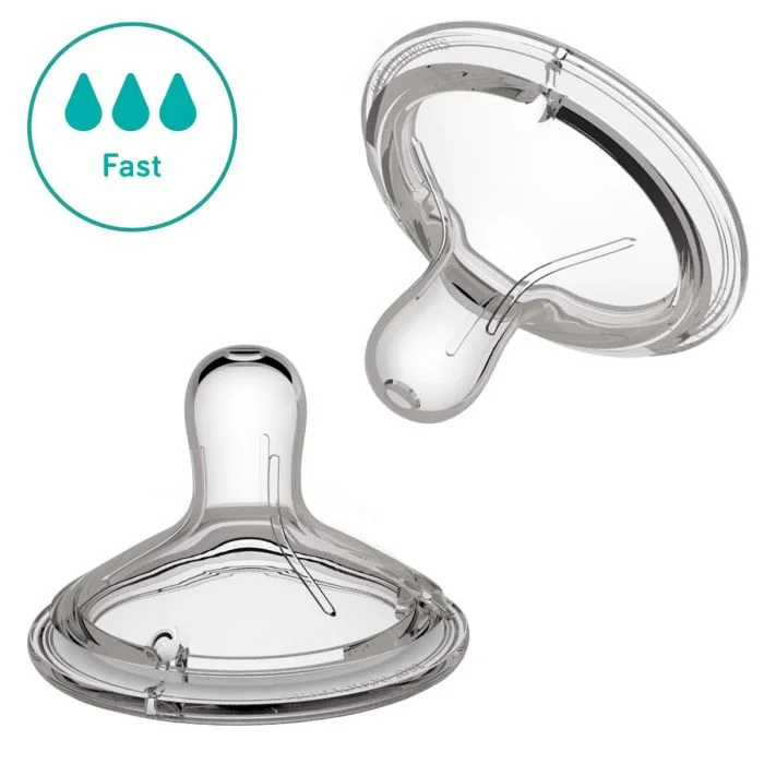 Nanobébé silikon flaskesmokker 6 mnd+ fast flow 2 pk v:1898738 Nanobébé silikon flaskesmokker 6 mnd+ fast flow 2 pk v:1898738