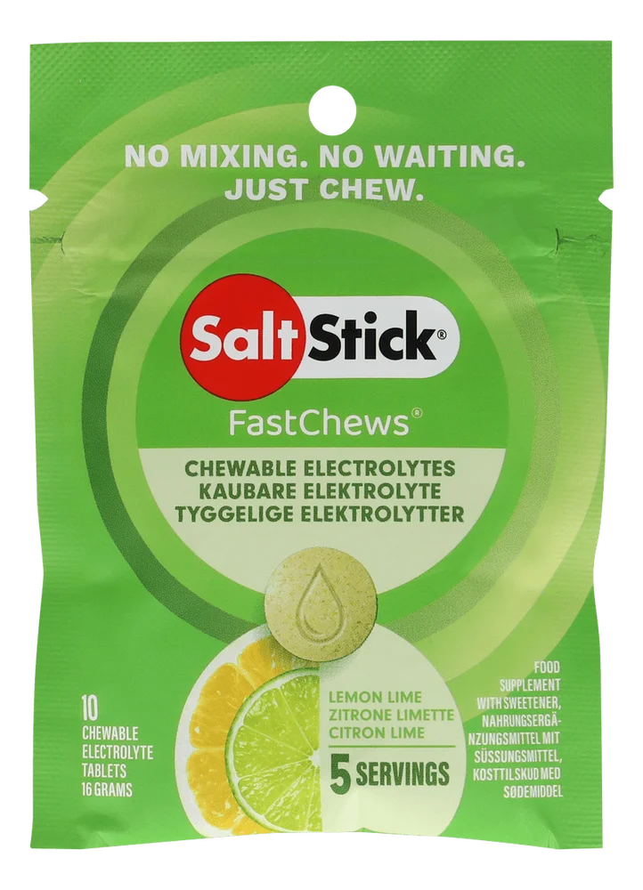 SaltStick Electrolyte Fastchews Lemon-Lime – 10 stk. v:7541509