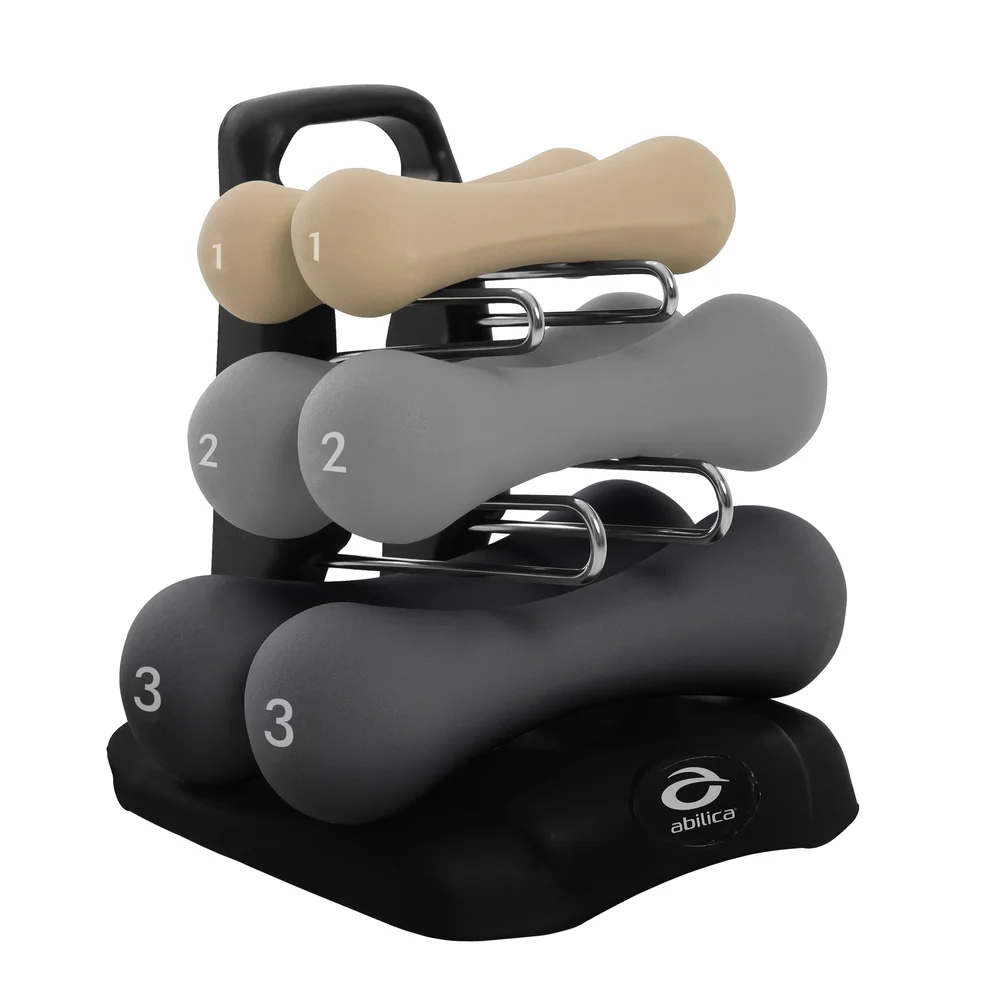 Abilica Trio manualsett med stativ – 1-3 kg vekter v:3781040 Abilica Trio manualsett med stativ – 1-3 kg vekter v:3781040