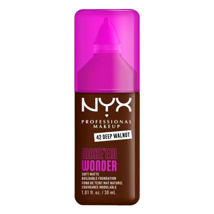 NYX Make Em Wonder foundation 42 Deep Walnut 30 ml v:3361056
