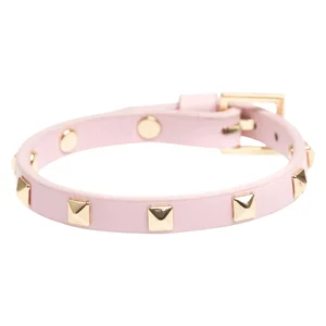 DARK Leather Stud Bracelet Mini Pale Rose v:6530457
