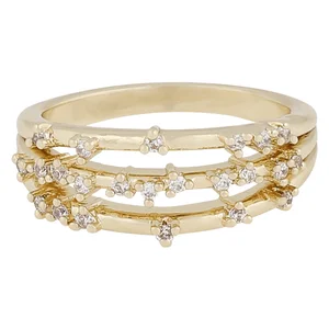 Snö Of Sweden Lorrie Big Crystal Ring Gold Clear Medium v:7709181
