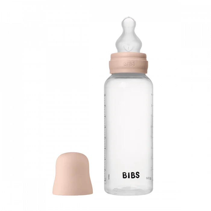 BIBS Baby Bottle Round Silicone Medium Flow Blush 270 ml v:4100968