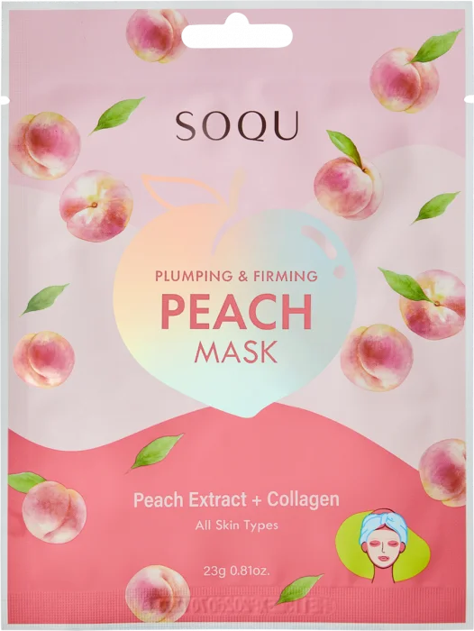 SOQU Peach Sheet Mask 1 stk v:7153585