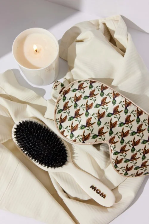 Fan Palm Eye Mask Cream Hummingbird 100% mulberry silk v:6422381
