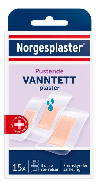 Norgesplaster Vanntett, pustende plaster – 15 stk. v:7426505