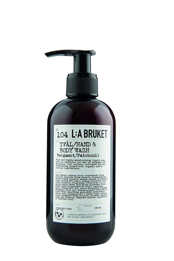 104 Hand & Body Wash Bergamot/Patchouli 240 ml – L:A BRUKET v:3638359