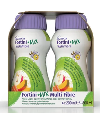 Fortini +Mix Multi Fiber Mango-, eple -og gulrotsmak 4×200 ml v:1994483
