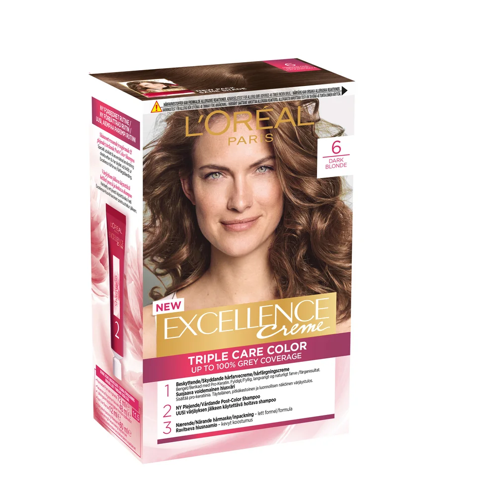 Excellence Crème 6 Mørk Blond Hårfarge v:7074704 Excellence Crème 6 Mørk Blond Hårfarge v:7074704