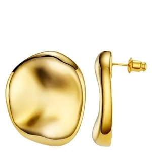 Orelia Oversized Statement Pebble Stud Earring v:5395458