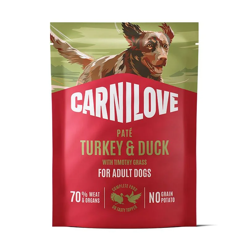 Carnilove Pouch Pate våtfôr m. and & timoteigress – 300 g v:8721443