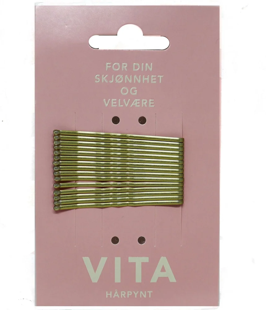 VITA Accessories Hårnåler i Matt Gull – 15 stk v:5523874